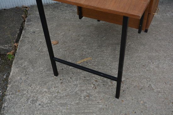 Bureau en bois et métal des années 60