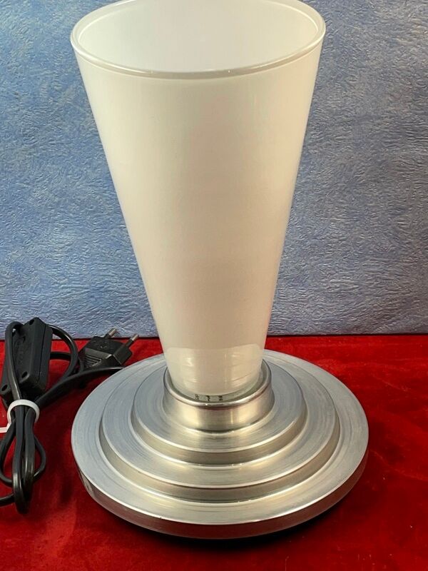 desk lamp or bedside, design, vintage foot alu bleacher art deco style