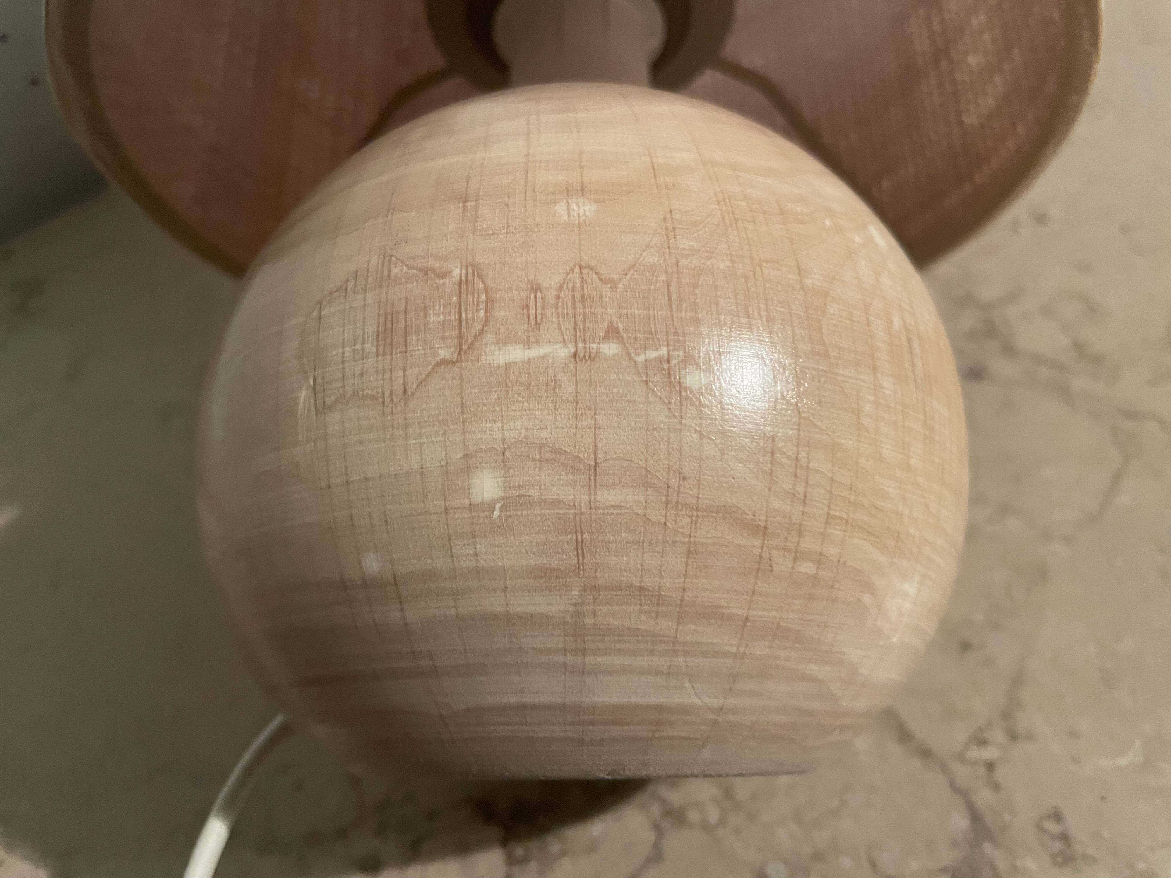 Wooden ball lamp