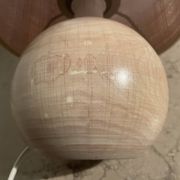 Lampe boule en bois
