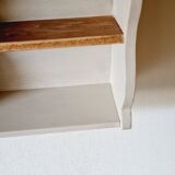 Linen-colored wooden shelf