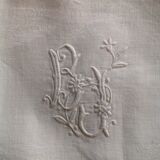 6 towels cotton damask monogrammed