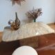 Table basse vintage travertin