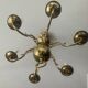 Antique Dutch 6-light chandelier in solid bronze