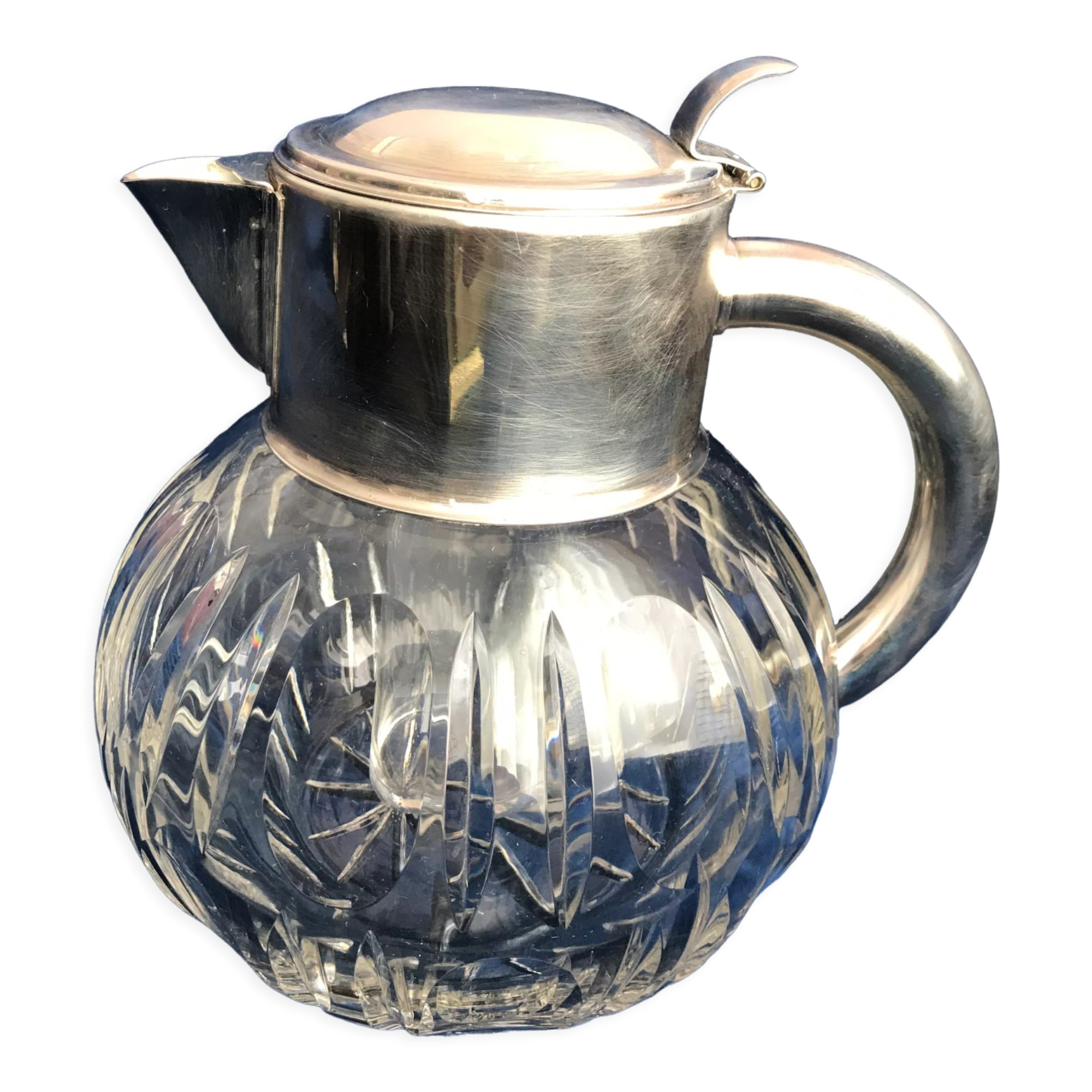 Old crystal orangeade decanter