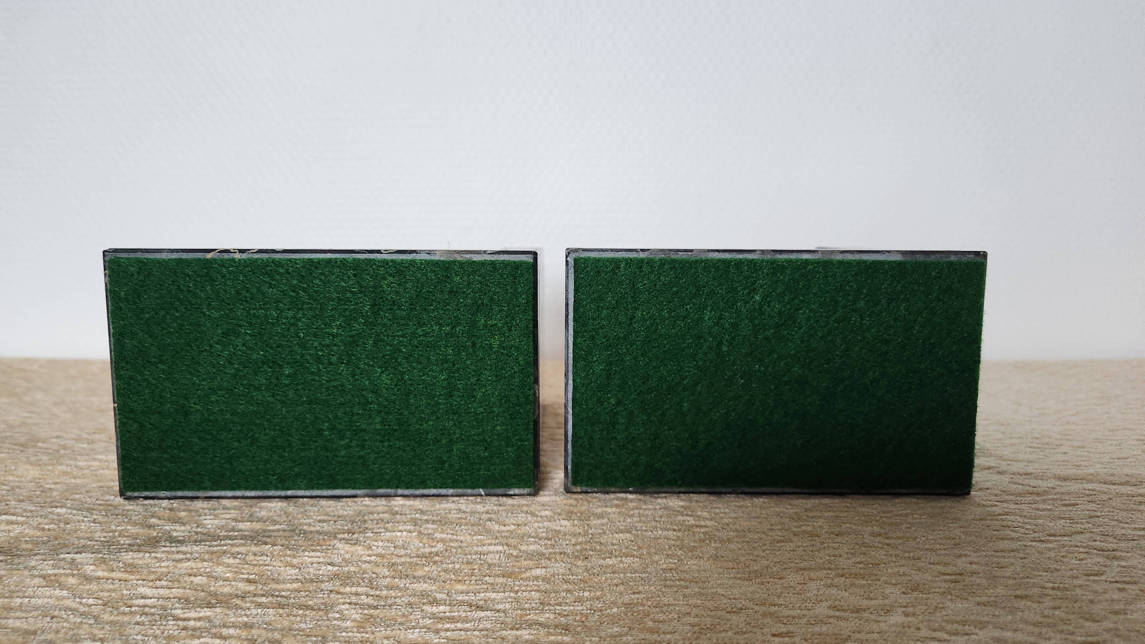 Art Deco pair of bookends in marble and green onyx – 1930s-1950s