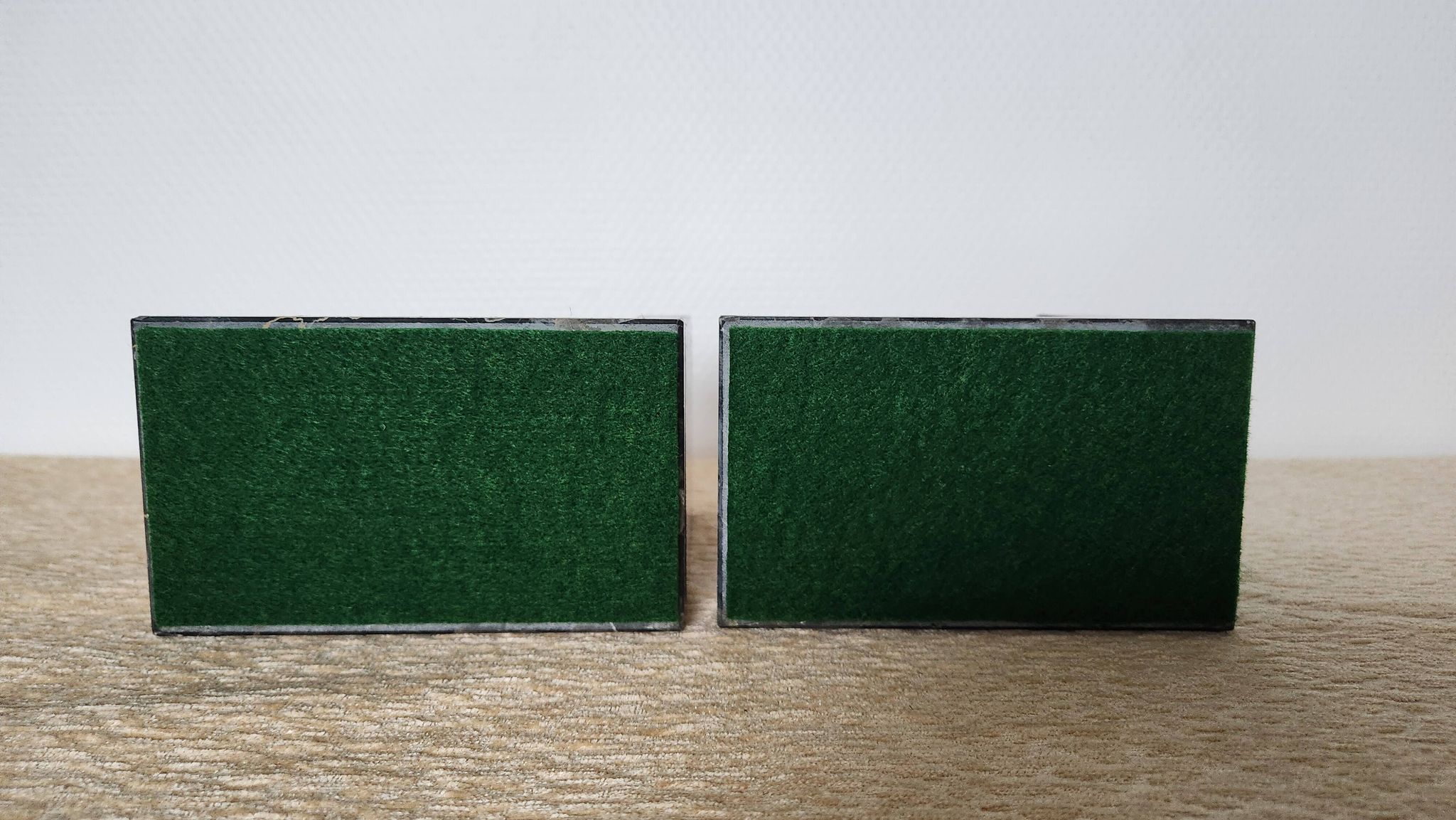 Art Deco pair of bookends in marble and green onyx – 1930s-1950s