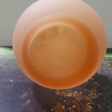 Old centrovetro vase pink opaline glass corolla neck made in Italy vintage
