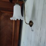 Tulip and laton wall lamp