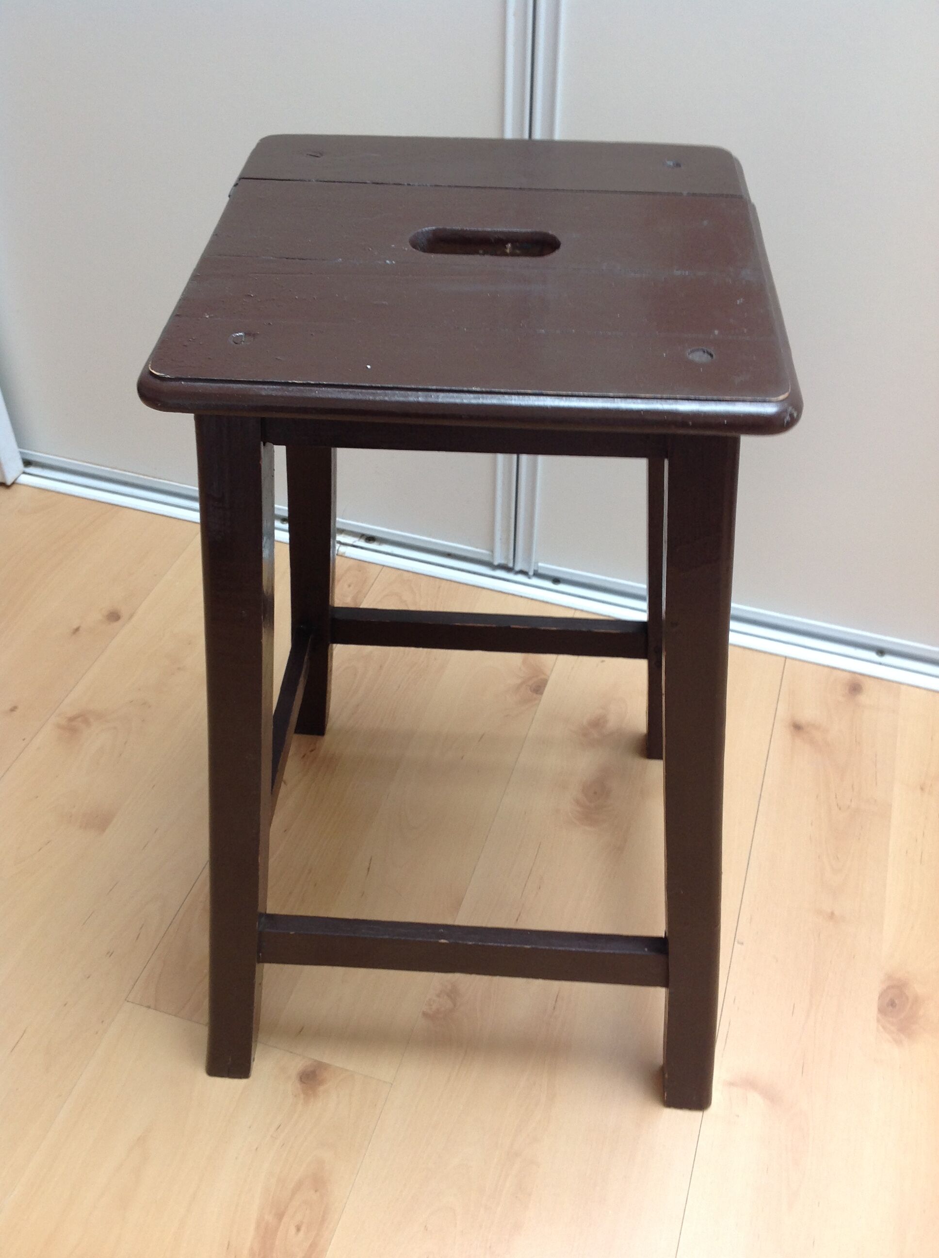 Wooden workshop stool, 60s-70s