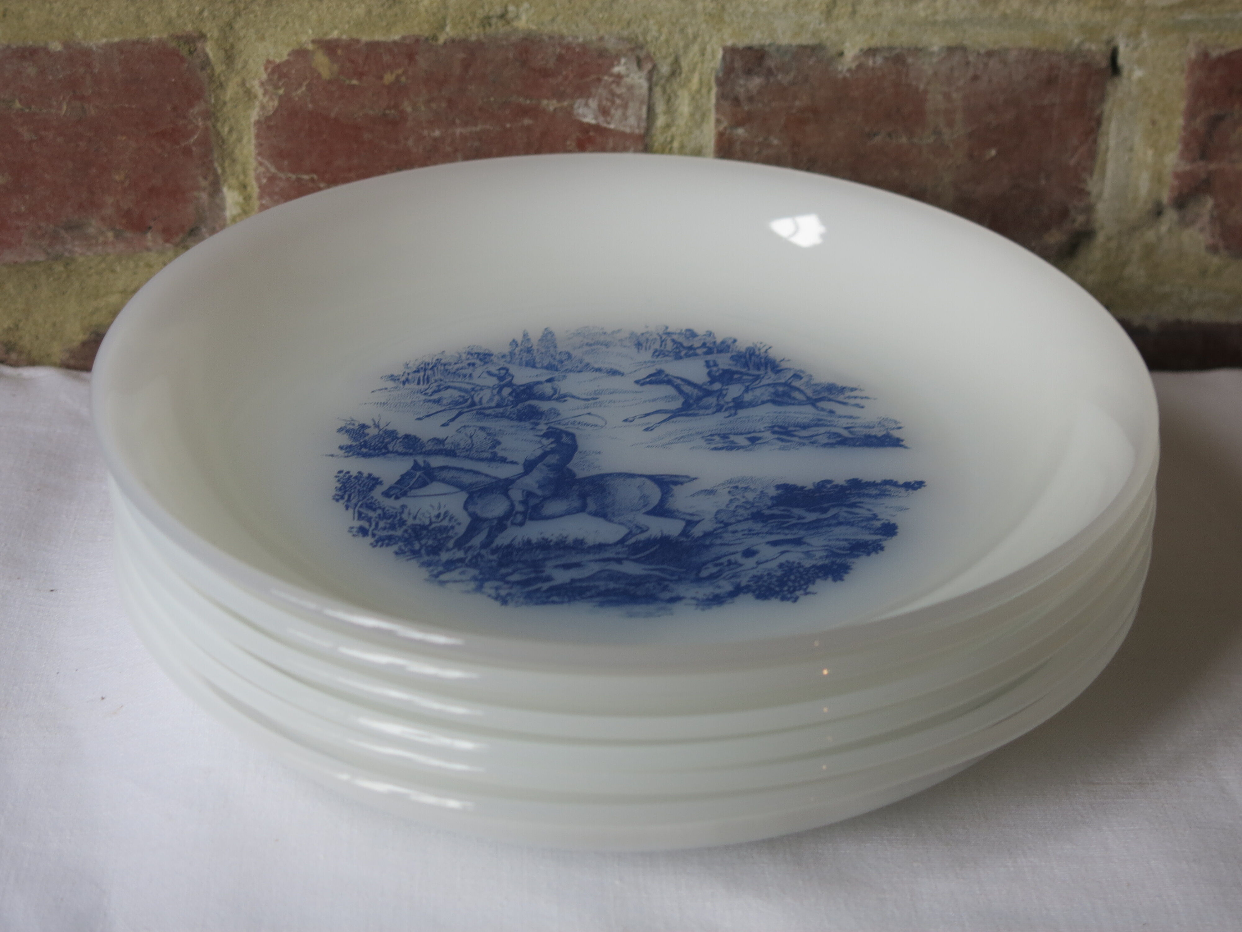 6 hollow plates from Arcopal in good condition