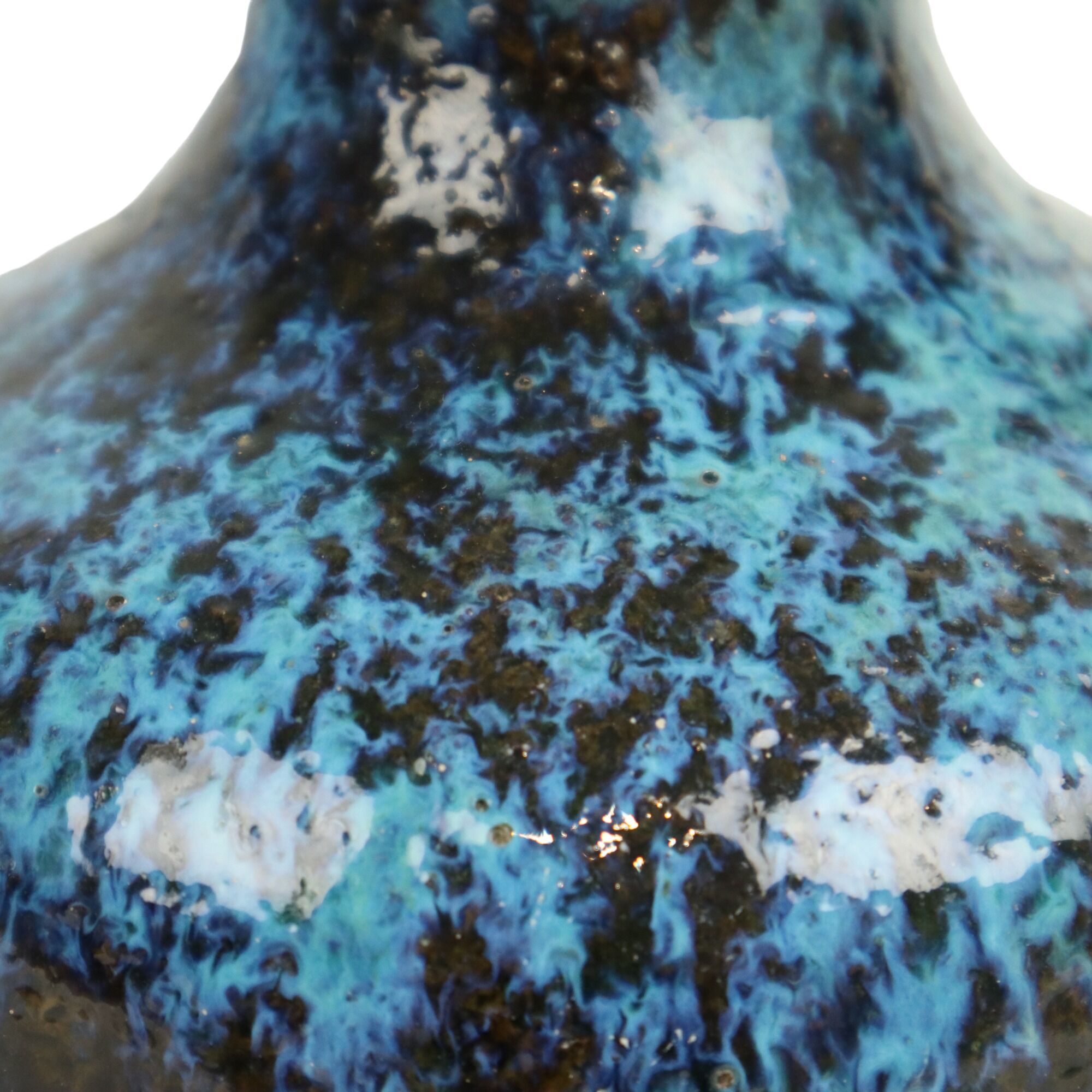 Very Rare Blue Ceramano Incrusta Vase 219 Hans Welling Design Fat Lava