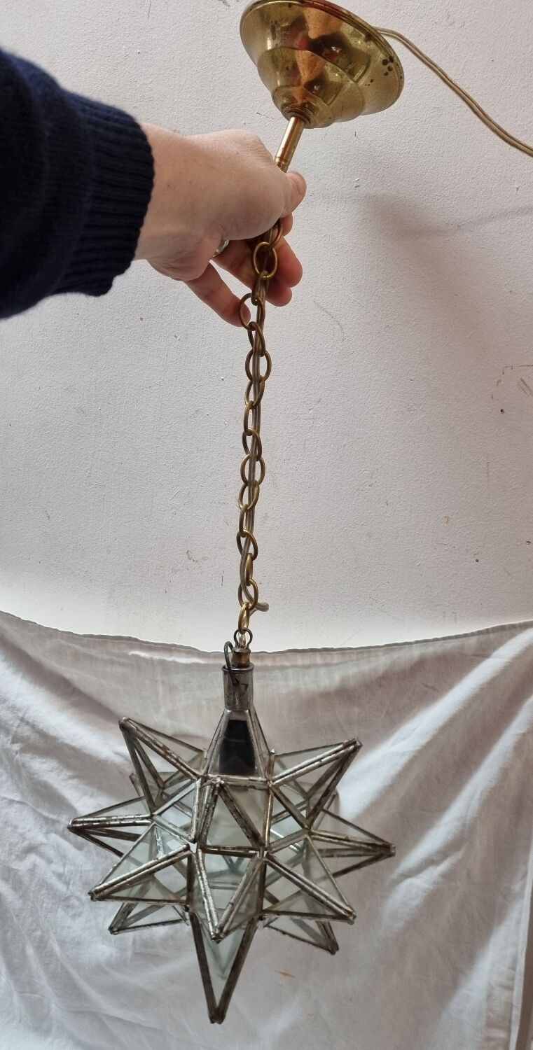 Star glass pendant lamp Steinhauer Pimpernel