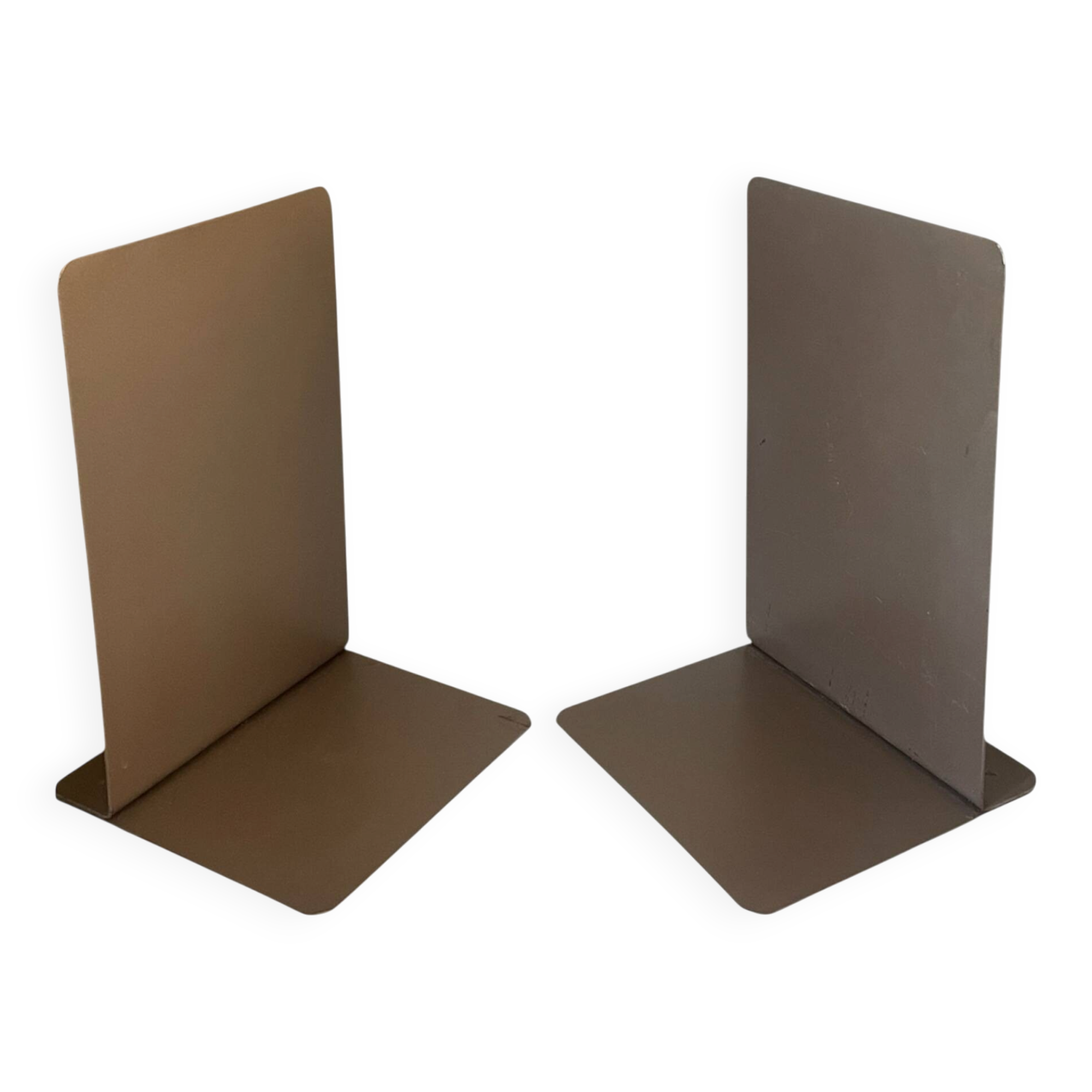 Vintage metal bookends pair