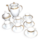 Empire coffee service in porcelain, 19th century swan neck, Paris porcelain