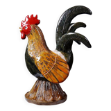 Petit coq décoratif en céramique émaillé artisanale art populaire