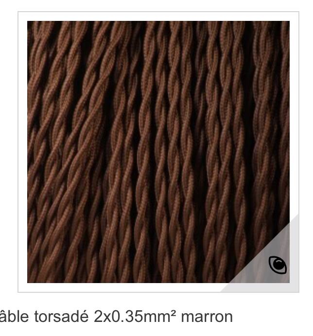 Brutalist wooden lamp, new 2M fabric cable, lampshade