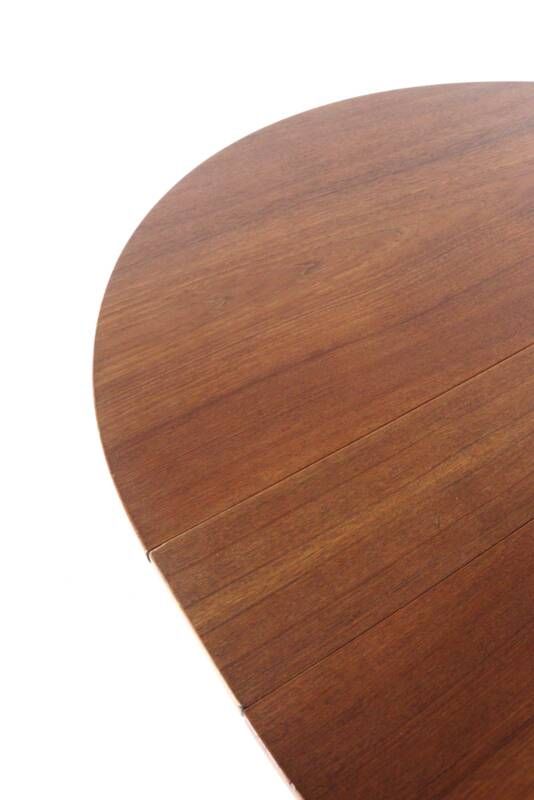 Table de salle à manger pliante en teck danois « Skovlund » - style moderne du milieu du siècle