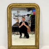 Louis Philippe 1850 mirror, chiseled, gilded with gold leaf