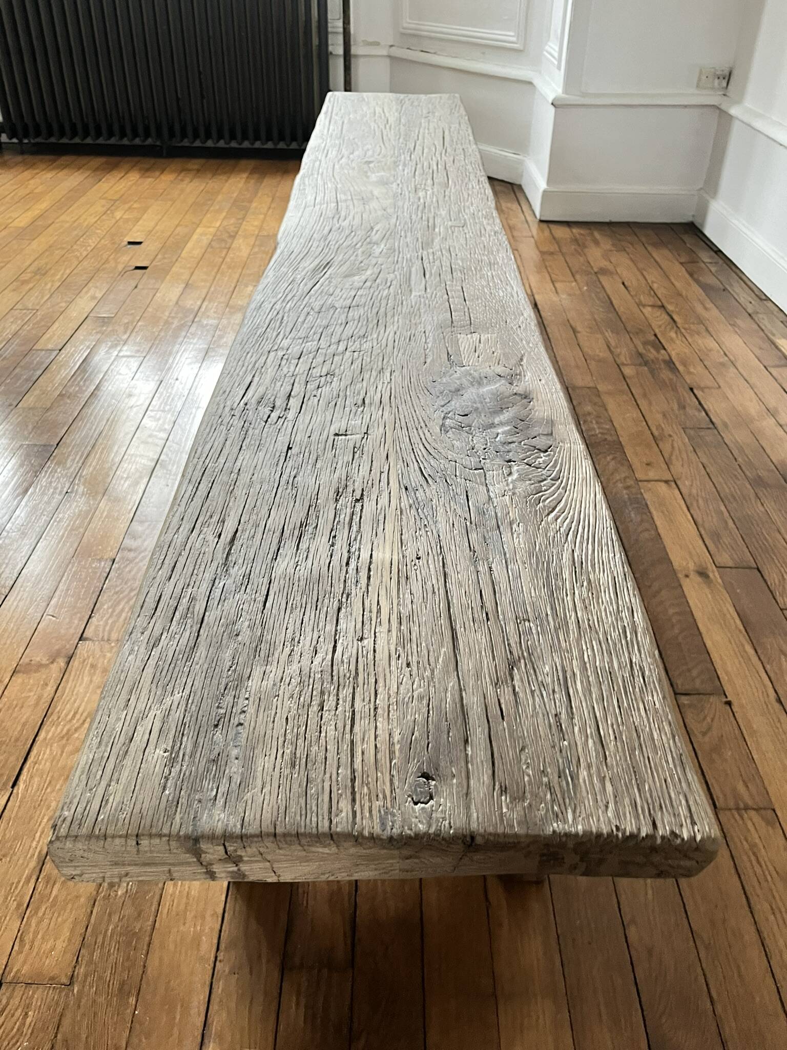 Millau bench solid oak antique - 200 cm