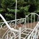 Folding child's bed with wrought iron canopy or romantic garden bench 19th