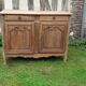Country sideboard 2 doors 2 drawers solid oak old raw wood