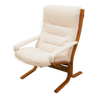 Fauteuil lounge, design norvégien, années 1970, designer : Ingmar Relling, fabricant : Westnofa