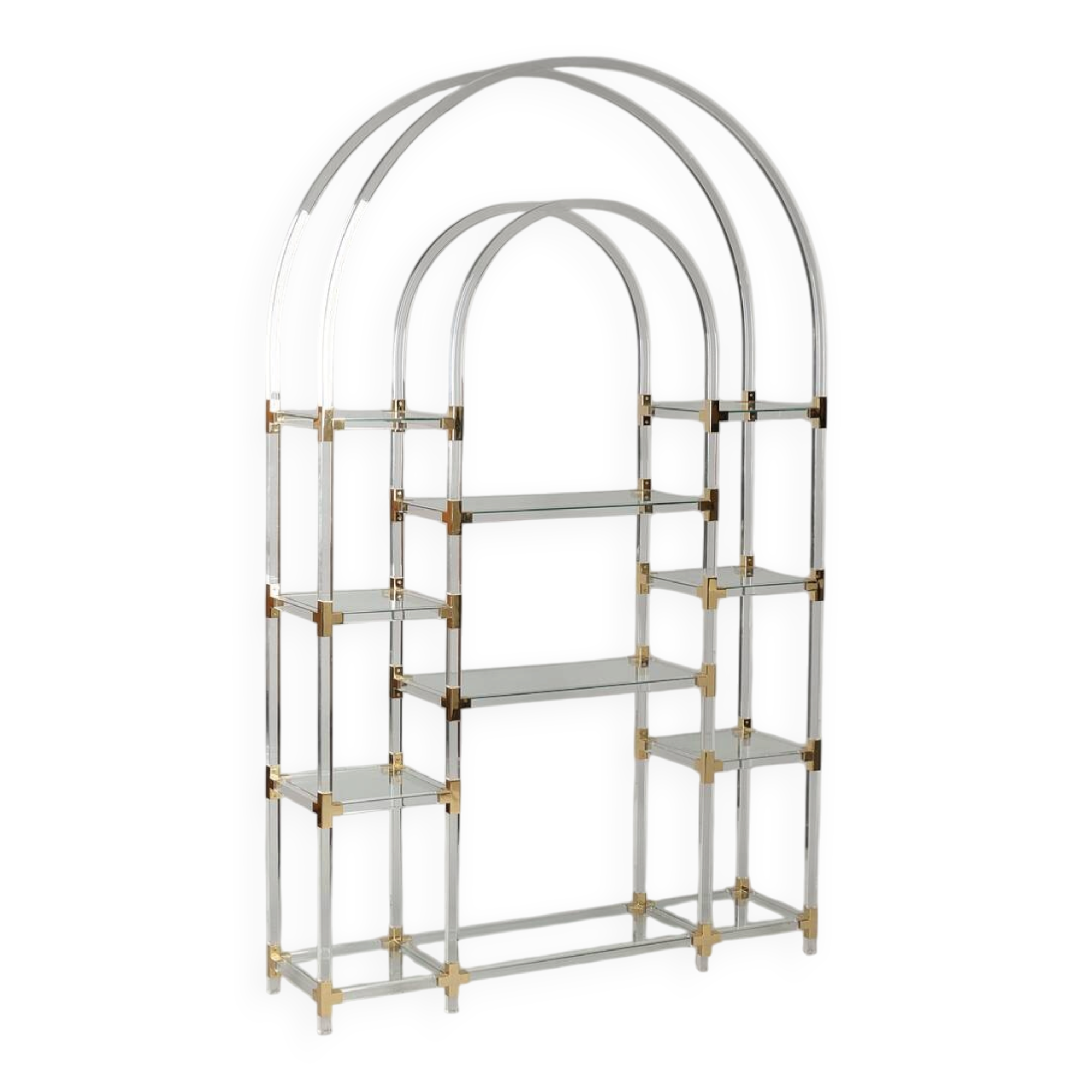 Vintage plexiglass étagère by Charles Hollis Jones, 1970s