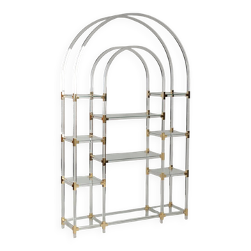 Vintage plexiglass étagère by Charles Hollis Jones, 1970s