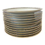 12 porcelain plates, 22cm diameter