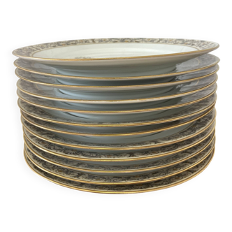 12 assiettes porcelaine diam. 22cm