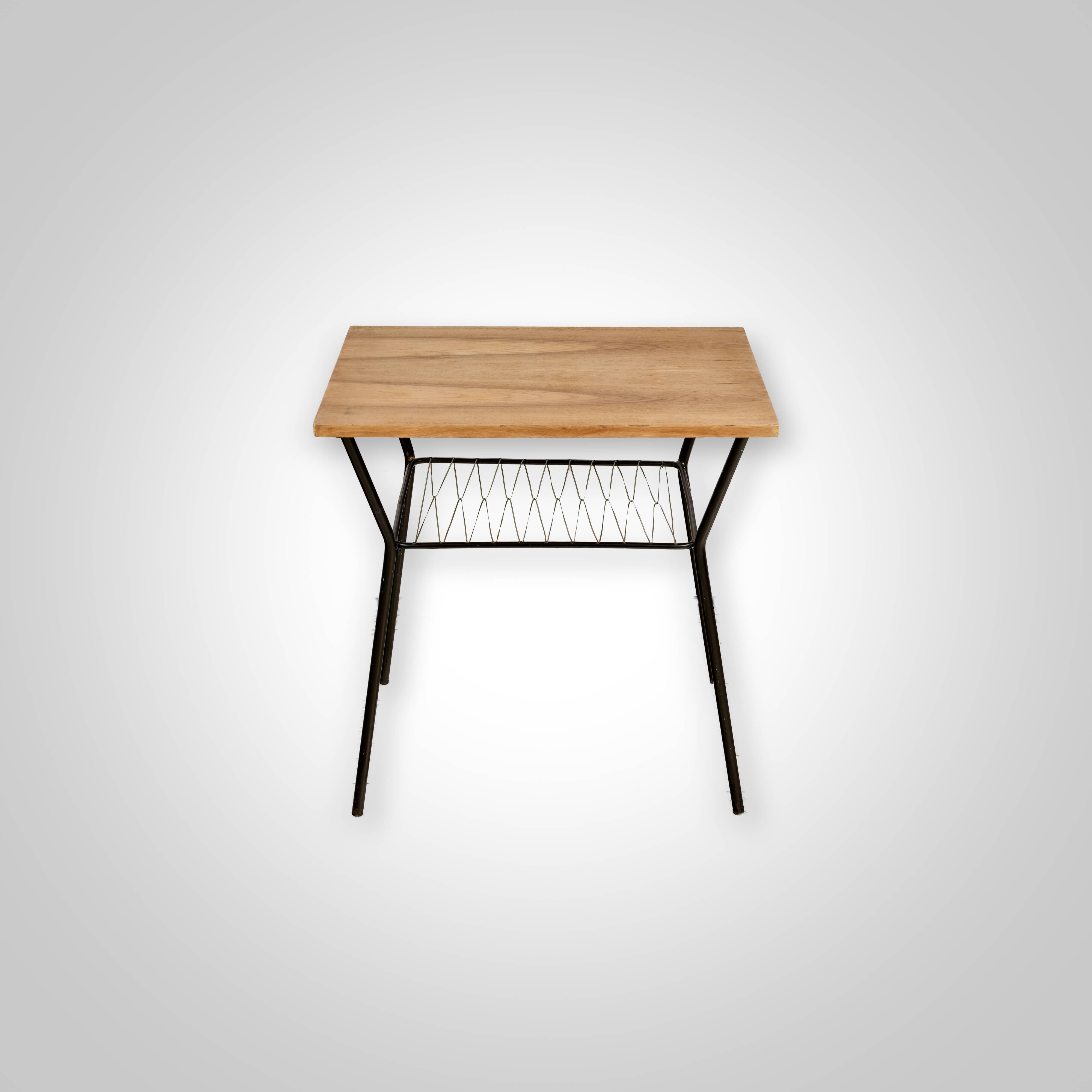 Vintage Oak Side Table, 1960s, Czechoslovakia