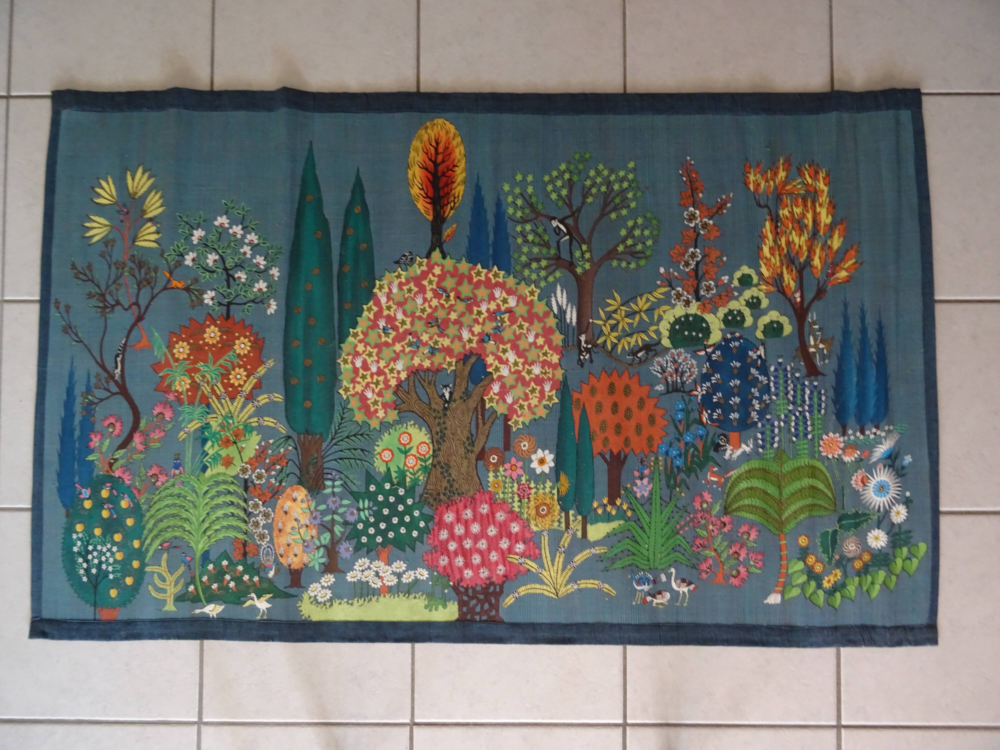 Wall tapestry hanging decoration painted exotic landscape