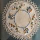 old round placemat 30cm embroidery / handmade lace