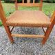 Scandinavian armchair of the 50s in cherry tree sitting in rope