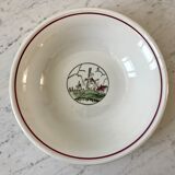 Plat creux Saint-Amand Céranord motif moulins années 60