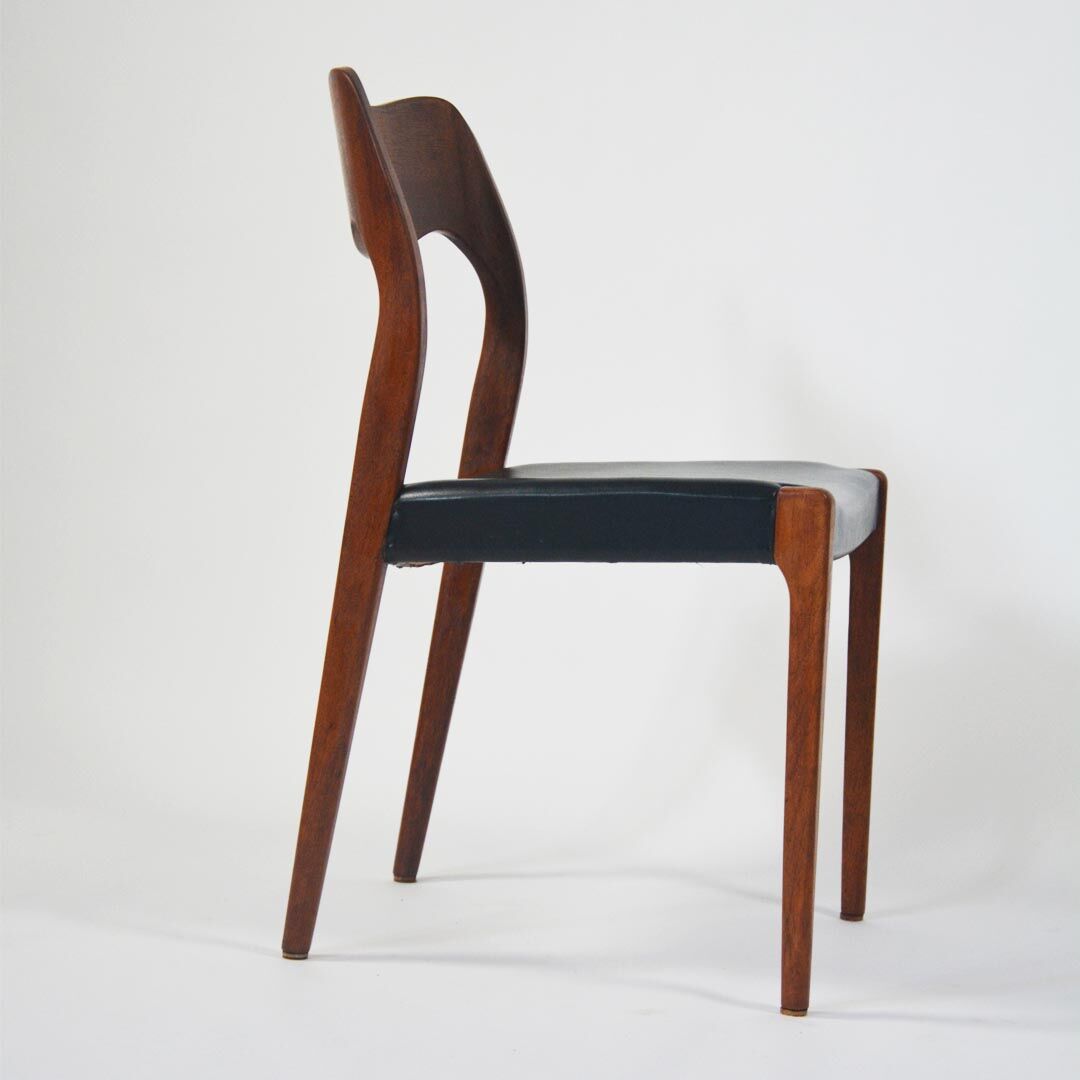 Set of four Niels Møller chairs Model 71 for J.L Møller