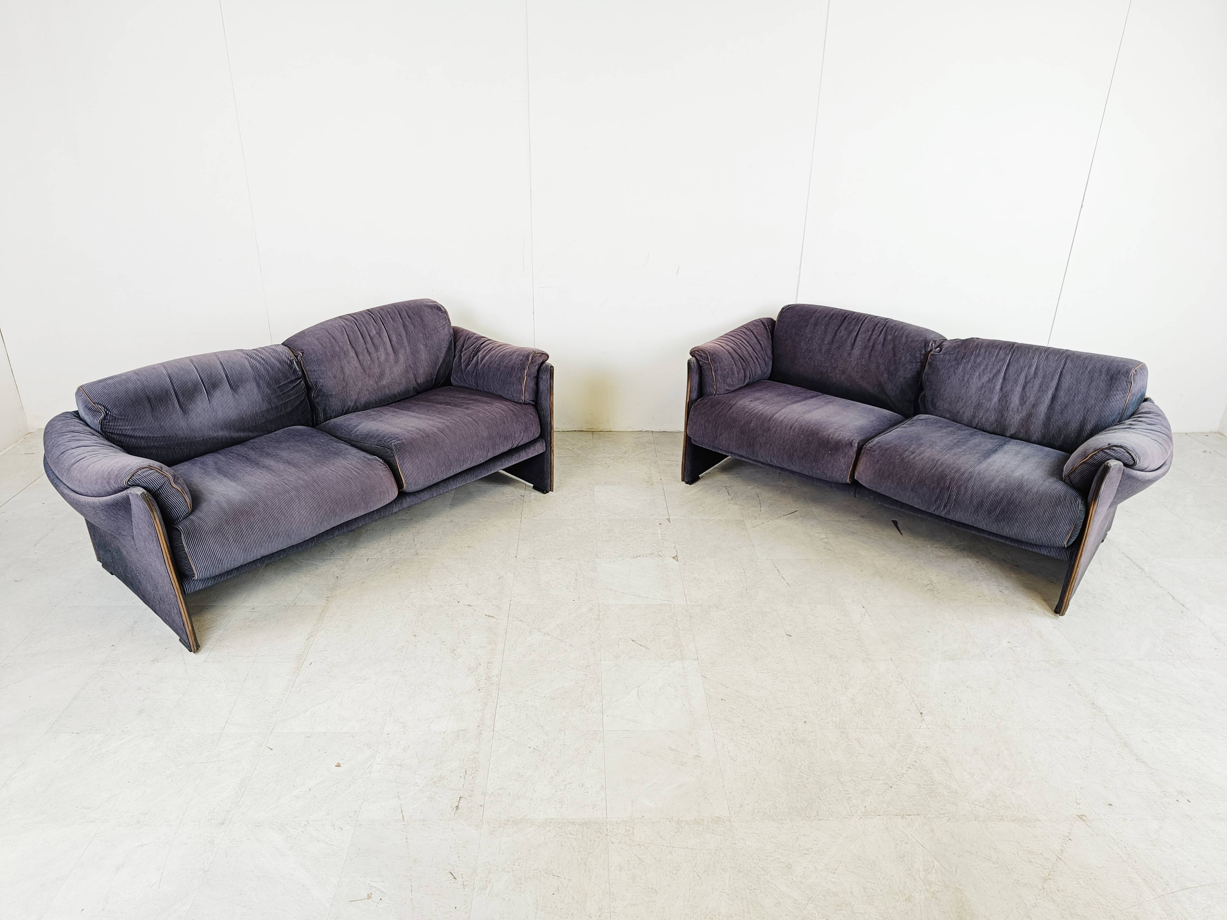 Pair of DUC sofas by Mario Bellini for Cassina, 1970s