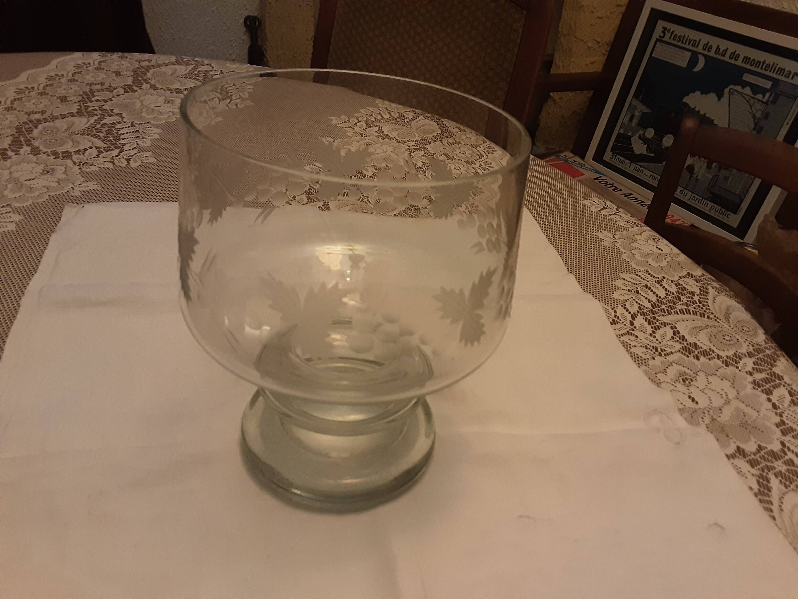 Large crystal glass size