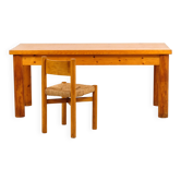René Martin desk and Méribel chair by Charlotte Perriand 1955