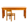 Bureau René Martin et chaise Méribel de Charlotte Perriand 1955