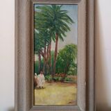 Tableau ancien debut 20eme huile orientaliste sur table