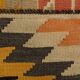 5x8 Orange & Brown Tribal Vintage Kilim Rug, 149x253Cm