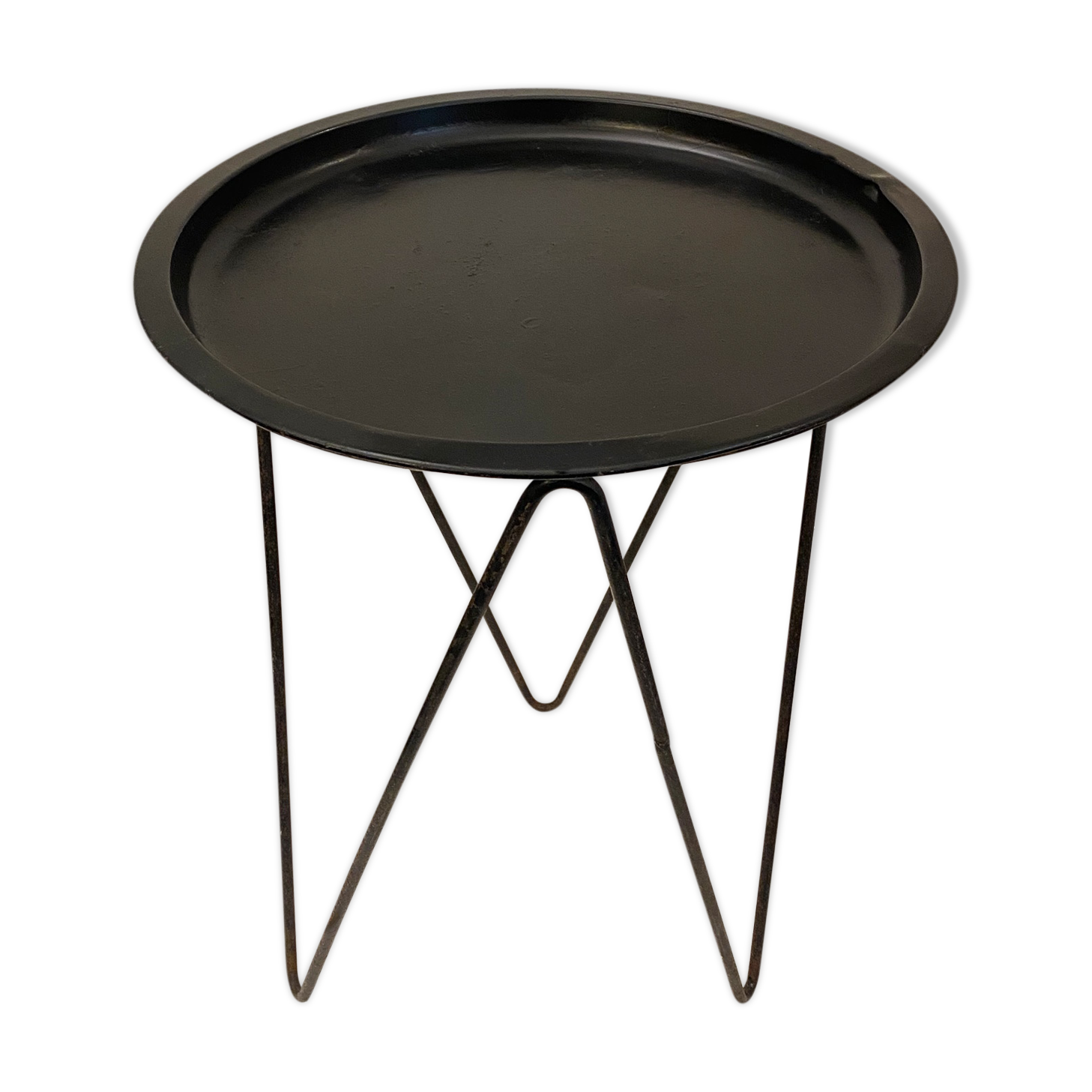 Black tole side table