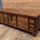 bench - teak chest from Burma with original fittings