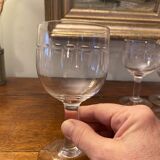 6 wine or water glasses in cut glass