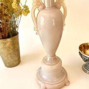Glass lamp, 2M fabric cable, cotton lampshade