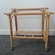 Rattan service with casters