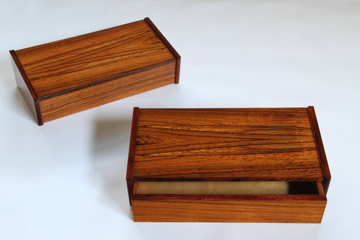 Vintage rosewood floating bedside tables. Set of two. 1960s