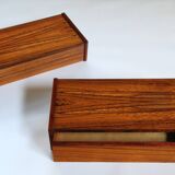 Vintage rosewood floating bedside tables. Set of two. 1960s